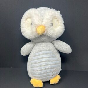 Ebba Owl Plush 8‎ inch Grey White Embroidered Eyes Soft Stuffed Animal Toy